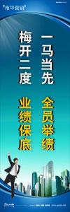 銷售標(biāo)語(yǔ)|銷售口號(hào)|銷售團(tuán)隊(duì)精神口號(hào)-一馬當(dāng)先，全員舉績(jī)，梅開二度，業(yè)績(jī)保底