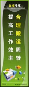 倉(cāng)庫(kù)標(biāo)語(yǔ)|倉(cāng)庫(kù)管理標(biāo)語(yǔ)|庫(kù)房標(biāo)-合理搬運(yùn)周轉(zhuǎn)，提高工作效率