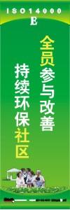 環(huán)保標語 環(huán)境標語 iso14001標語  全員參與改善 持續(xù)環(huán)保社區(qū)