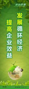 綠色環(huán)保標語 環(huán)保標語 環(huán)境標語 發(fā)展循環(huán)經(jīng)濟-提高企業(yè)效益