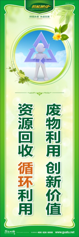 廢物利用 創(chuàng)新價(jià)值 資源回收 循環(huán)利用 節(jié)能減排宣傳標(biāo)語(yǔ)