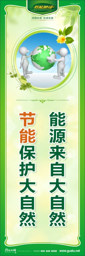 能源來(lái)自大自然 節(jié)能保護(hù)大自然  節(jié)能環(huán)保宣傳