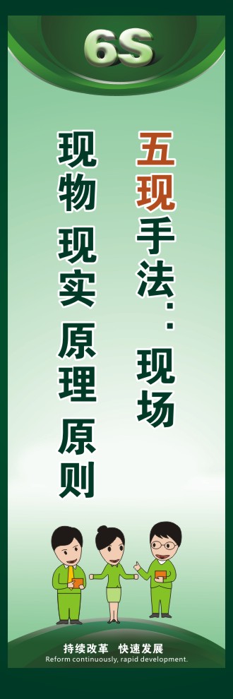 工廠6s圖片 五現(xiàn)手法：現(xiàn)場(chǎng) 現(xiàn)物 現(xiàn)實(shí) 原理 原則 