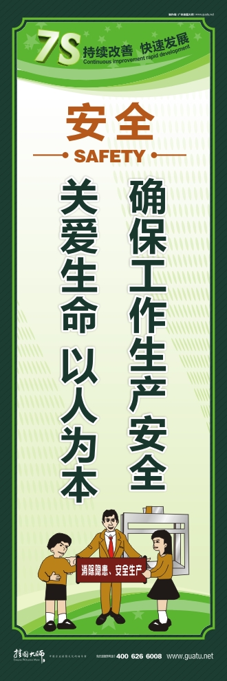 7S標語 確保工作生產安全 關愛生命 以人為本