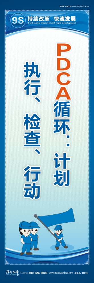 9S宣傳標語 PDCA循環(huán)：計劃、執(zhí)行、檢查、行動